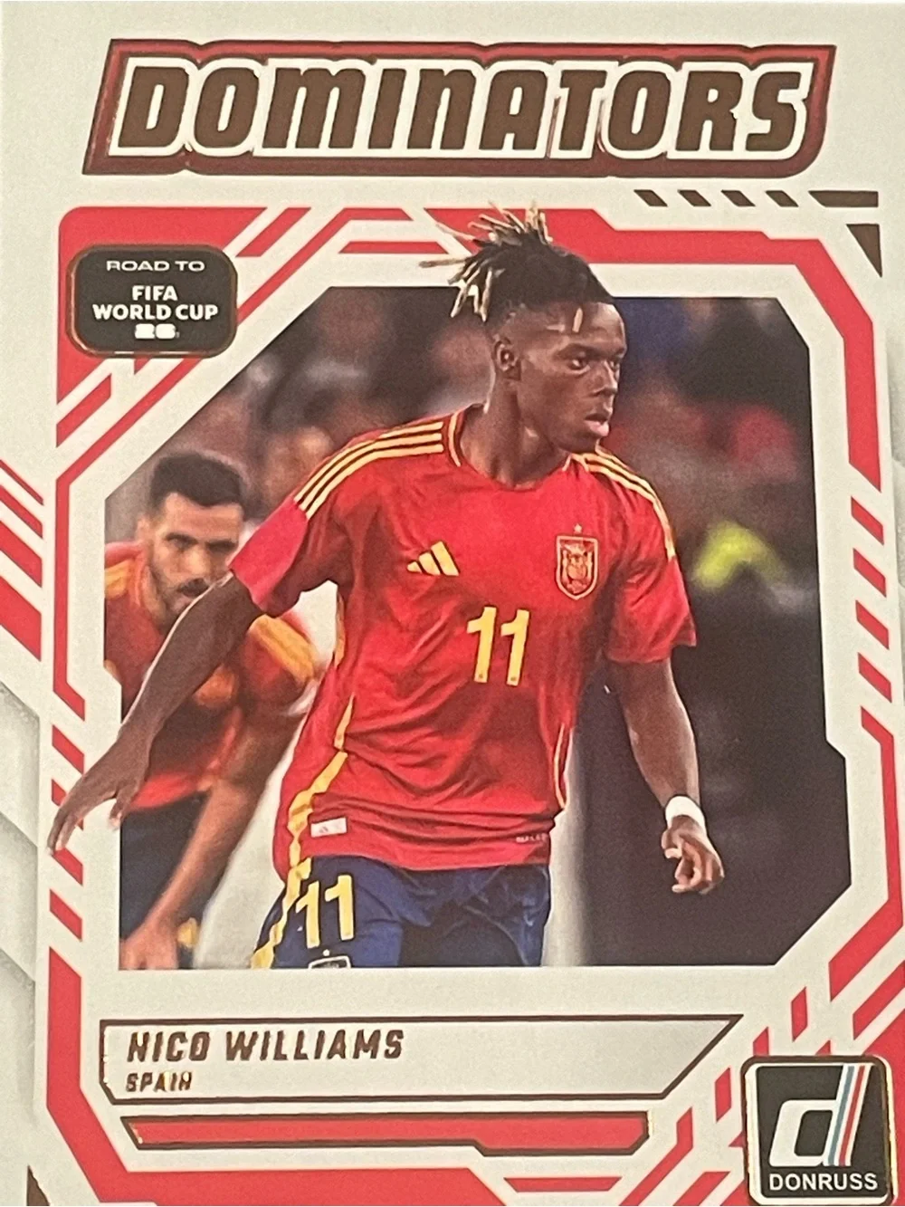Panini Donruss Road to FIFA World Cup Dominators Nico Williams Spain #7 Card